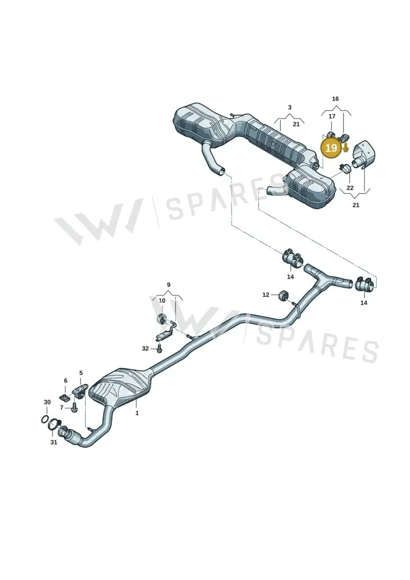 N10673001 — Audi A5 Limo 2.0 (2024-) diagram 8wk253850, position 19