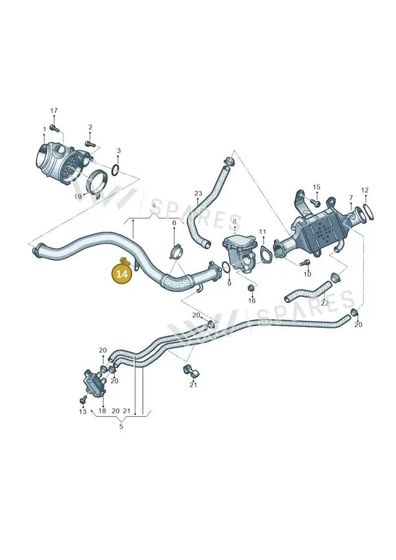 N10677501 — Audi A8L (2017-2022) diagram 897131450, position 14