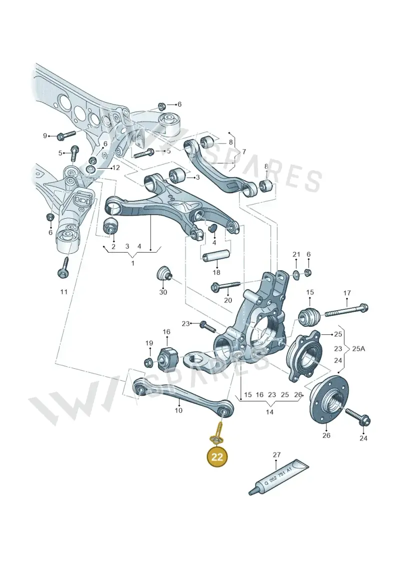 N10687501 — Audi A8L qu. 3.0 TDI (2013-2018) diagram 620505100, position 22