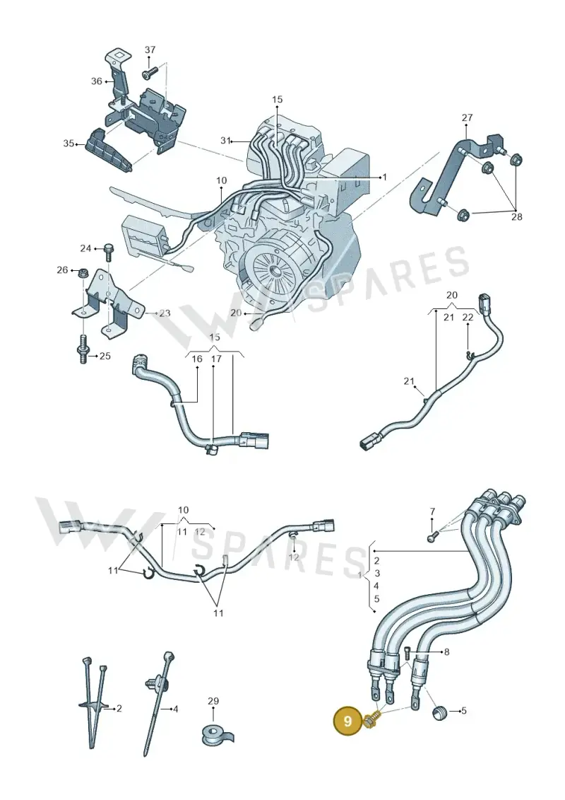 N10689305 — Audi A3 Sportback (2019-2021) diagram 596970160, position 9