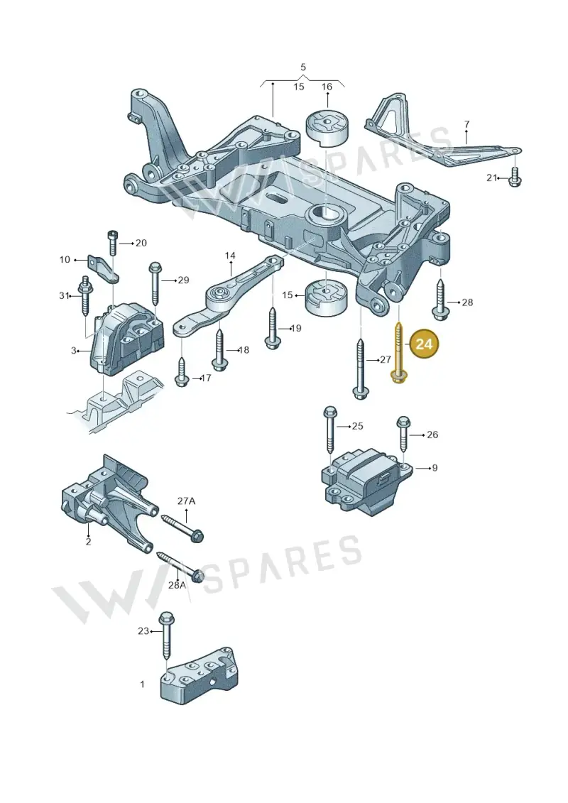N10694701 — Audi TT Coupe/Roadster 08> (2007-) diagram 609199500, position 24
