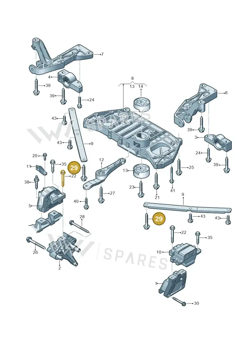 N10694701 — Audi A3 Sportback (2008-2013) diagram 642199000, position 29