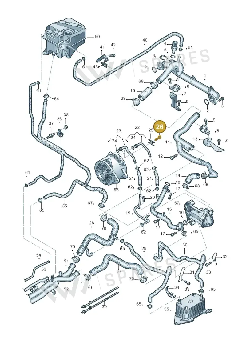 N10695301 — Audi R8 qu. 5.2 (2012-2015) diagram 618121300, position 26