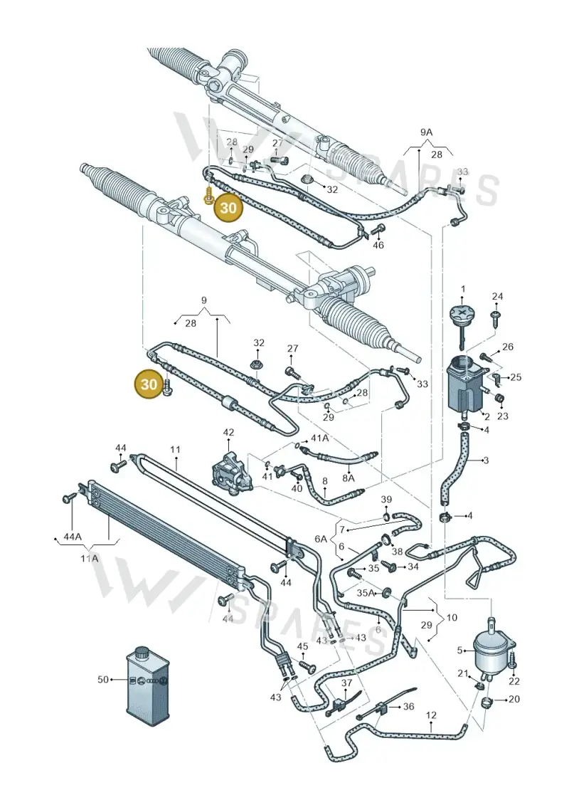 N10696502 — Audi A8L qu. 3.0 TDI (2013-2018) diagram 696422700, position 30