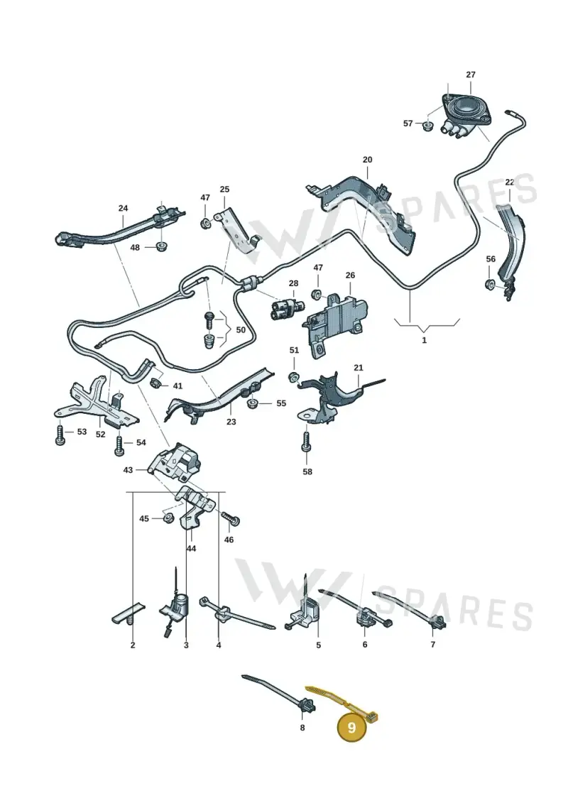 N10697201 — Audi A5 Limo 2.0 (2024-) diagram 8wk972020, position 9