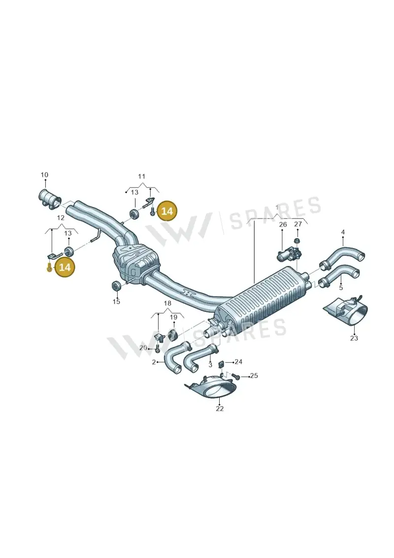 N10697801 — Audi RS Q8 Quattro (2019-) diagram 595253870, position 14