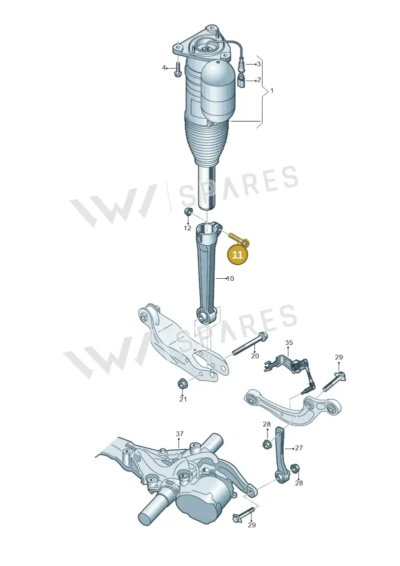 N10700401 — Audi A8L (2017-2022) diagram 838511130, position 11