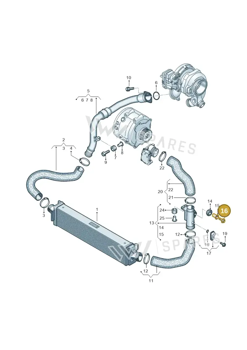 N10704501 — Audi A6 2.0 (2018-) diagram 435145600, position 16