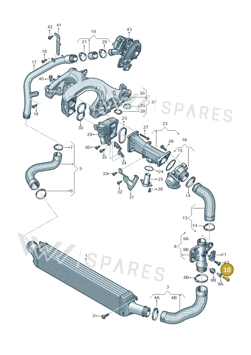 N10704501 — Audi A7 Sportback (2014-2018) diagram 711145480, position 10