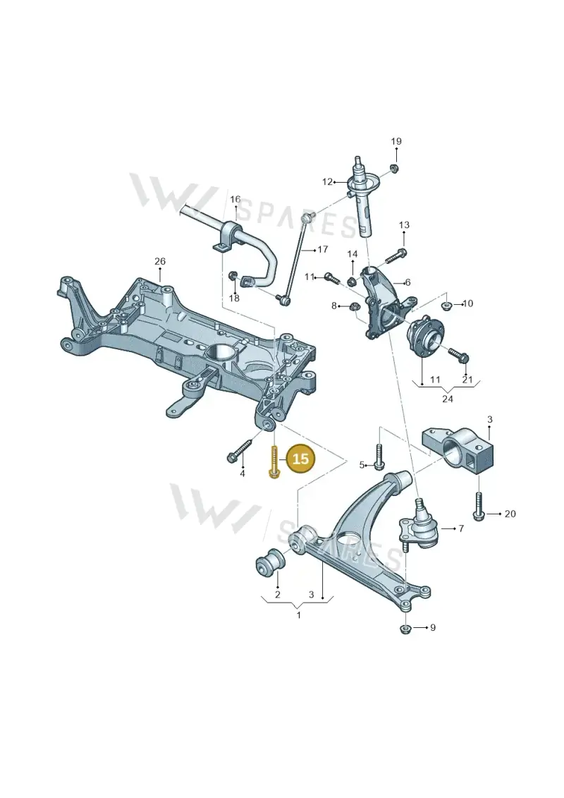 N10706301 — Audi Q3 2.0 TDI (2014-2019) diagram 460407000, position 15