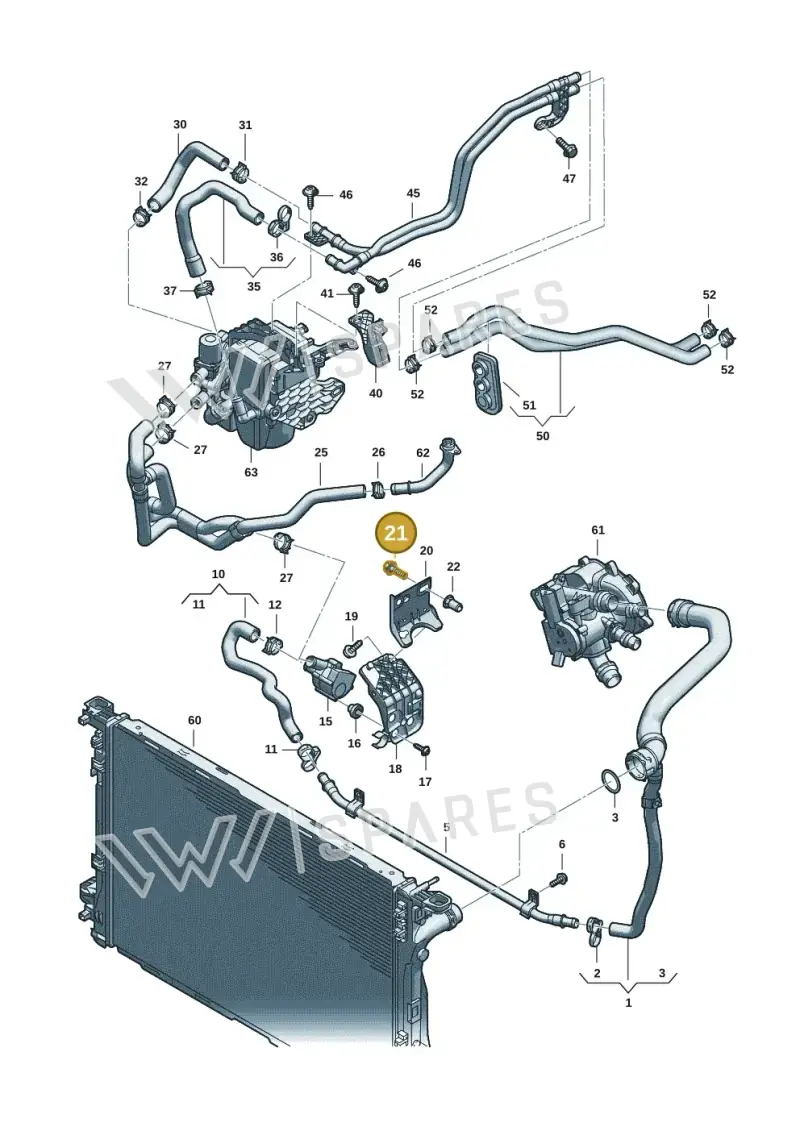 N10713502 — Audi A5 Avant 2.0 (2024-) diagram 8wk121025, position 21
