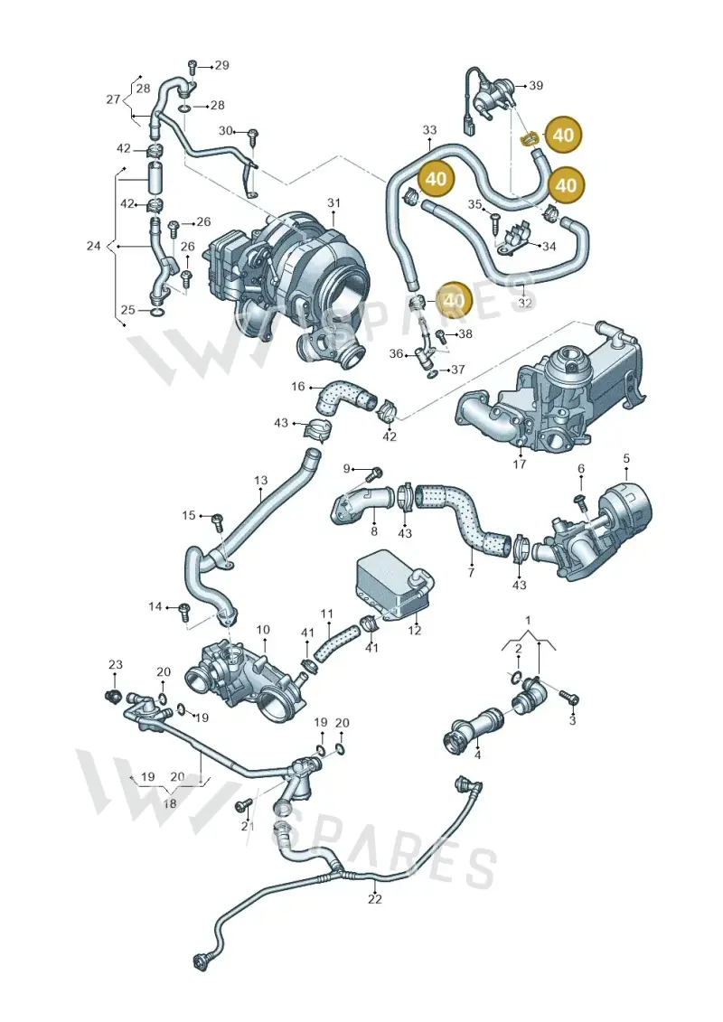 N10716001 — Audi A6 2.0 (2018-) diagram 838121170, position 40