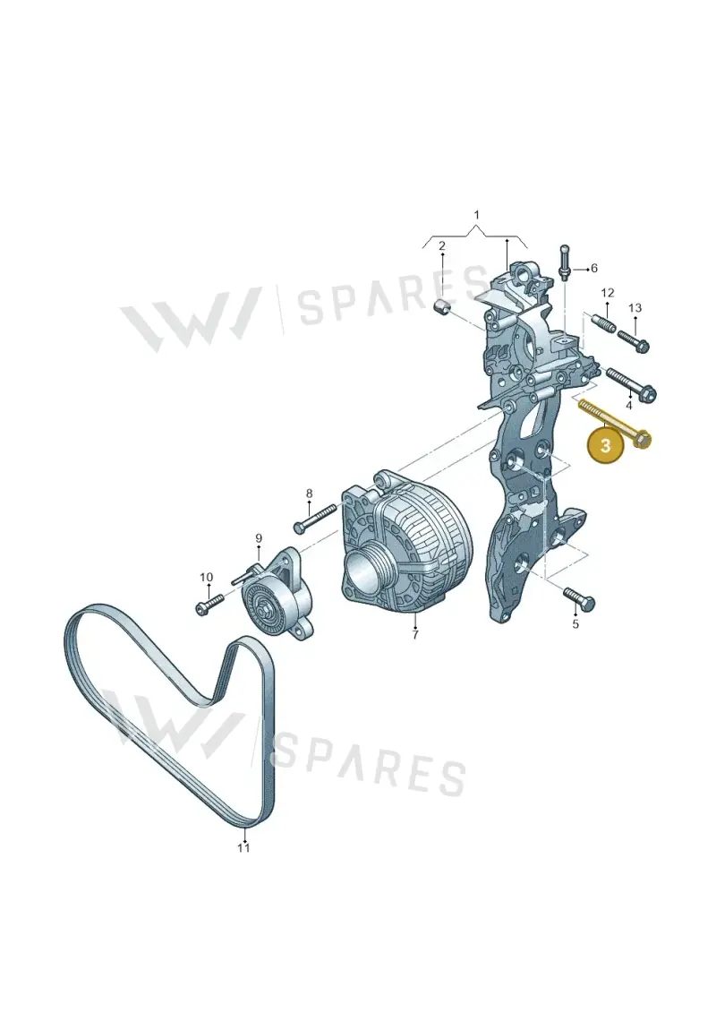 N10717801 — Audi A3 Sportback (2019-2021) diagram 596903080, position 3