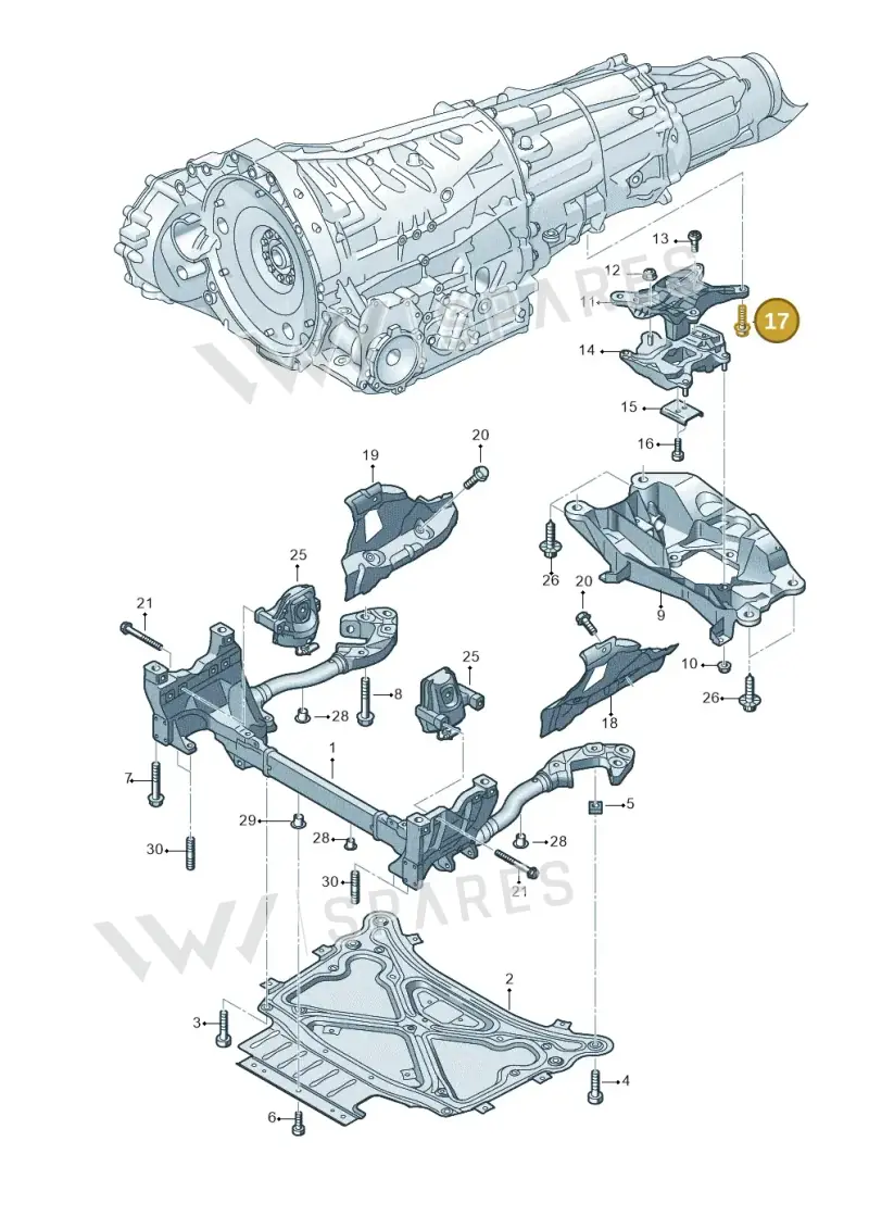 N10720402 — Audi Q8 Quattro 3,0 (2018-) diagram 859399700, position 17