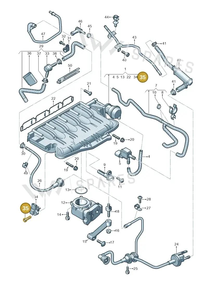 N10721301 — Audi A5 Sportback (2011-2017) diagram 636133320, position 35