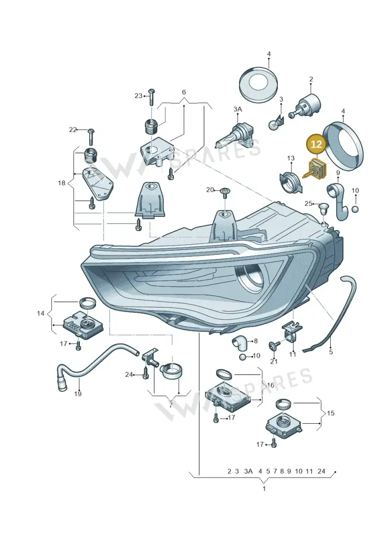 N10721805 — Audi RS3 Sportback (2015-2016) diagram 745941100, position 12