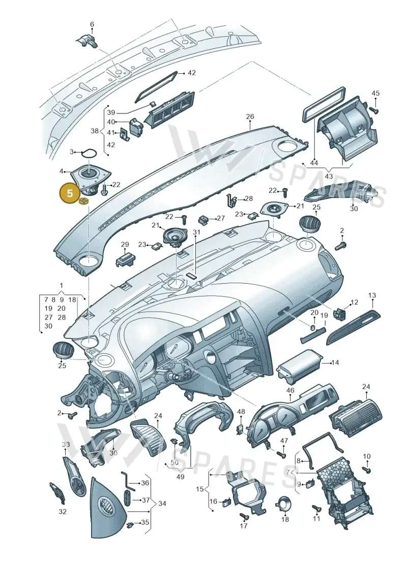 N10730801 — Audi Q7 qu. 3.0 TDI (2009-2015) diagram 493857100, position 5