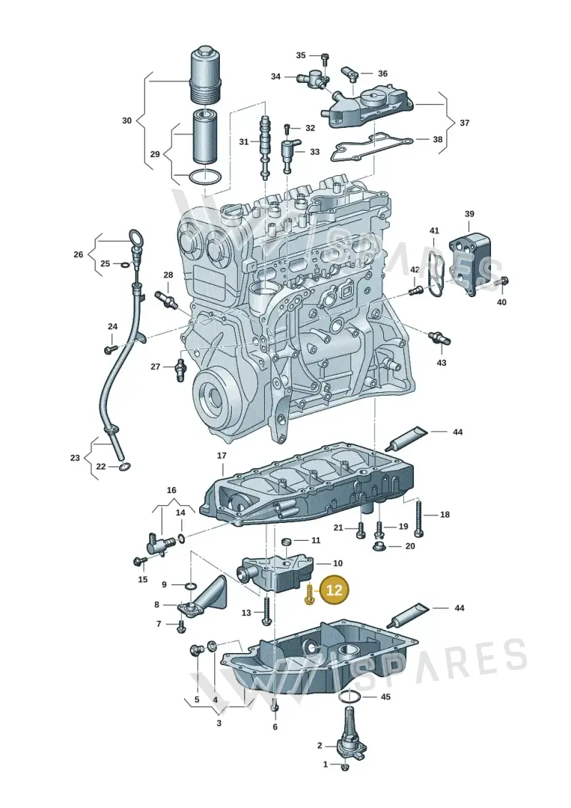 N10736001 — Audi A1 sportback 1.0 (2018-) diagram 596103015, position 12
