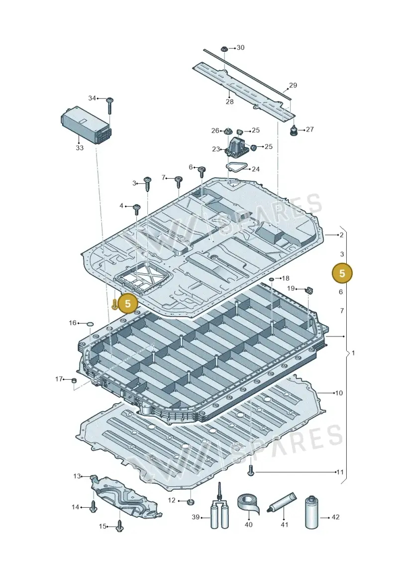 N10741401 — Audi Q8 e-tron (2018-2020) diagram 586915560, position 5