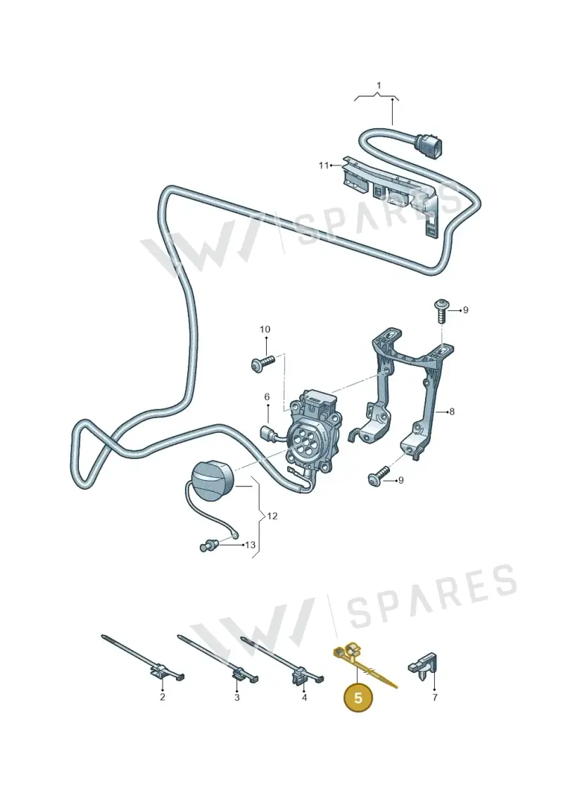 N10741601 — Audi A3 Sportback (2012-2016) diagram 745972070, position 5