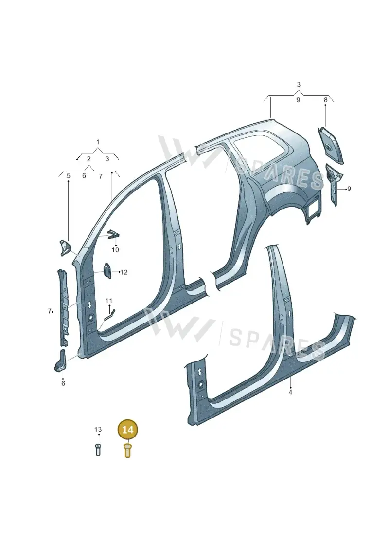 N10744001 — Audi Q7 qu. 3.0 TDI (2015-2019) diagram 859809500, position 14