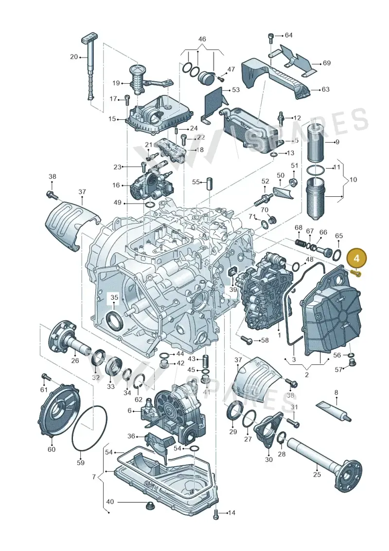 N10745101 — Audi R8 Spyder (2015-2024) diagram 872325500, position 4