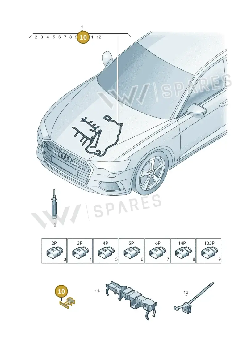 N10747701 — Audi A6 2.0 (2018-) diagram 430971200, position 10