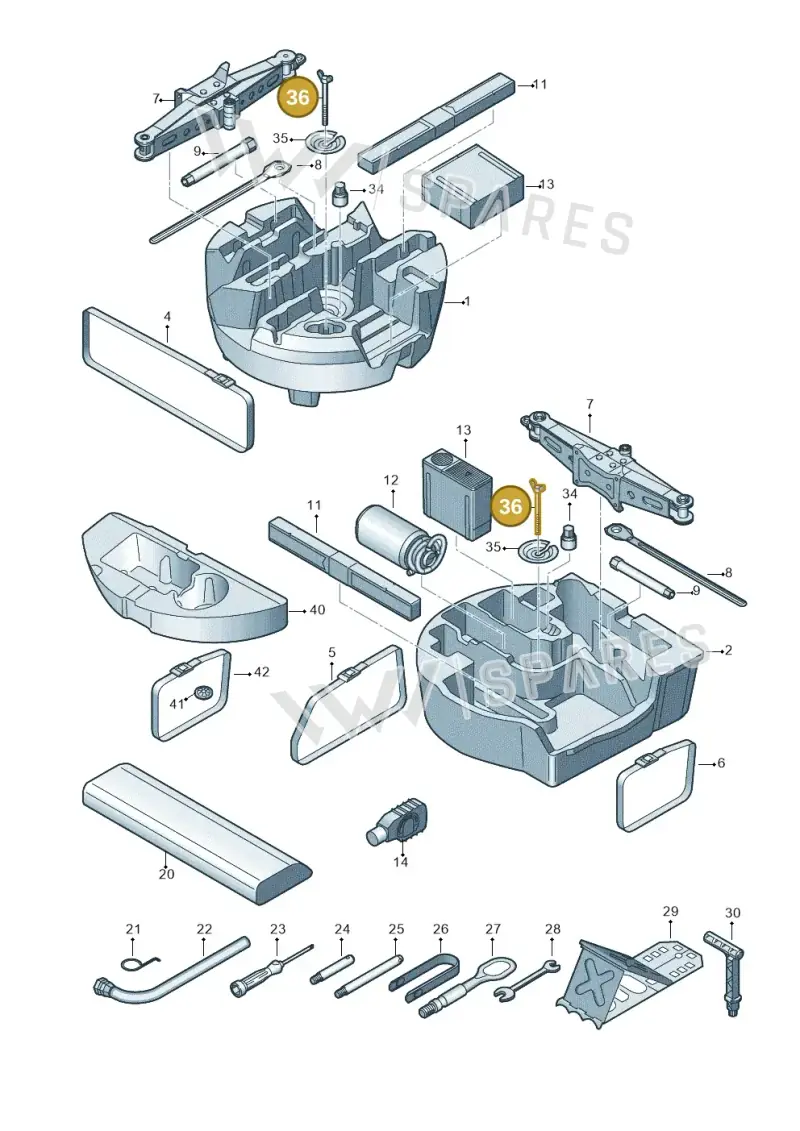 N10749601 — Audi RS Q8 Quattro (2019-) diagram 429011100, position 36