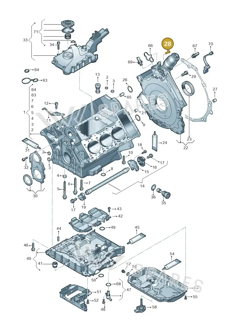 N10750301 — Audi Q7 qu. 3.0 TDI (2015-2019) diagram 771103100, position 28