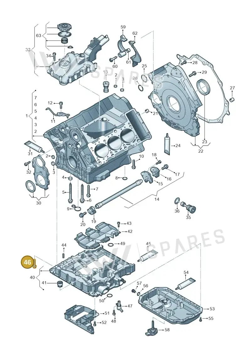 N10750401 — Audi Q7 qu. 3.0 TDI (2009-2015) diagram 675103330, position 46