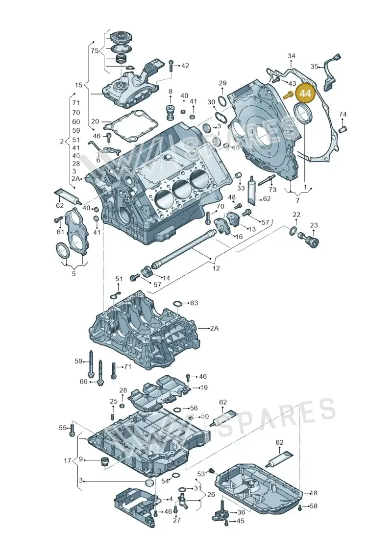 N10750801 — Audi A7 Sportback (2014-2018) diagram 620103100, position 44