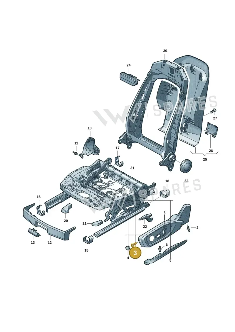 N10753801 — Audi A5 Limo 2.0 (2024-) diagram 8wk881400, position 3