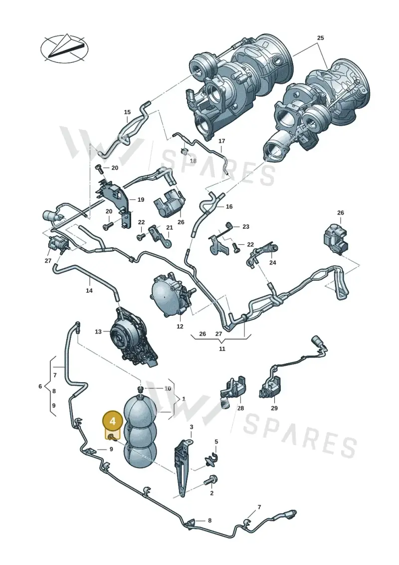 N10757101 — Audi Q8 Quattro 3,0 (2018-) diagram 429133086, position 4