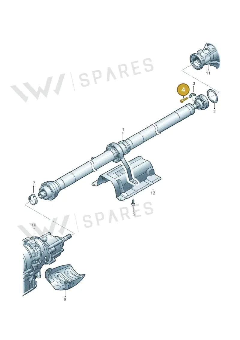 N10759901 — Audi A8L (2017-2022) diagram 696521100, position 4