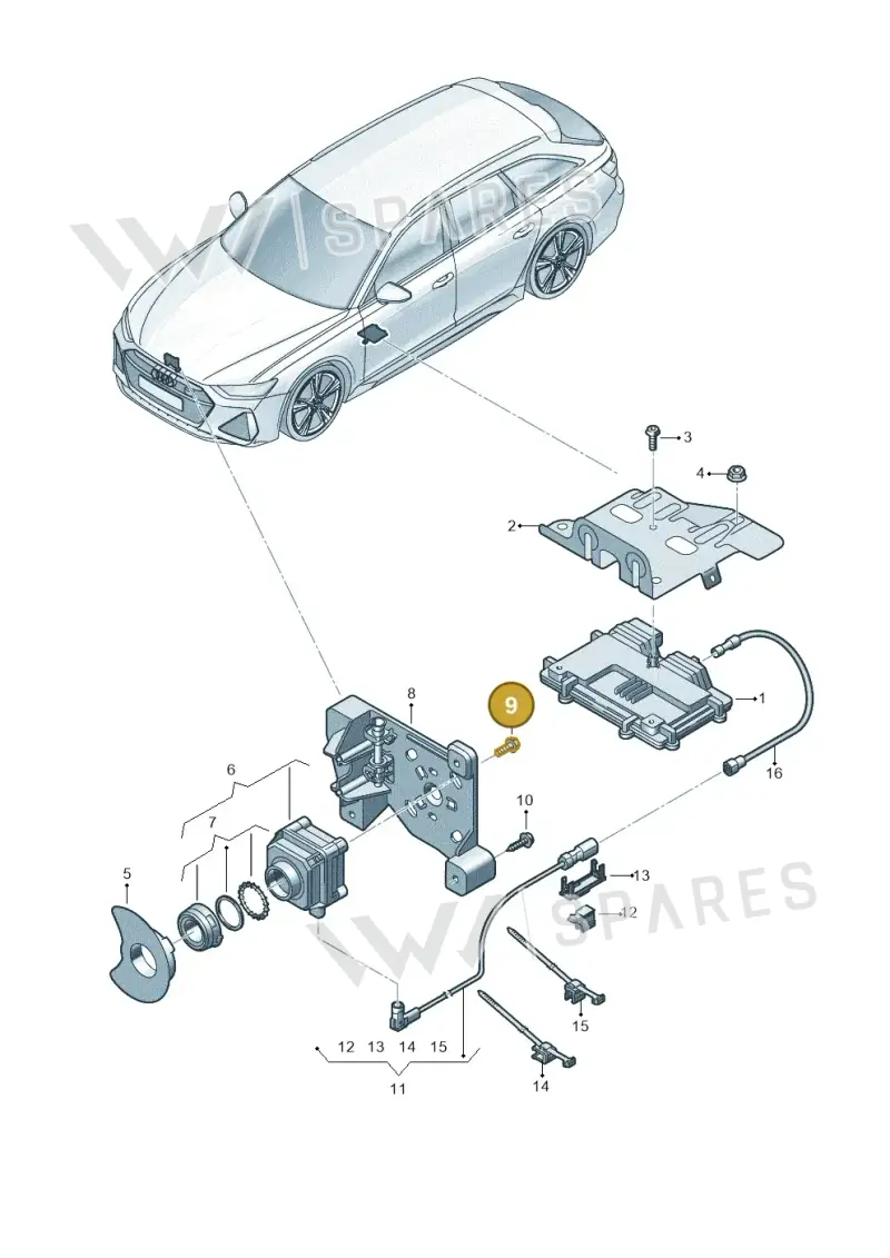 N10762601 — Audi RS6 Avant (2019-) diagram 537907240, position 9
