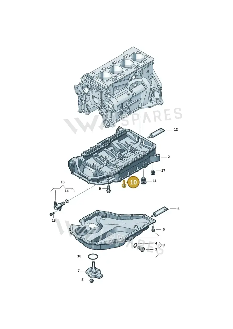 N10766301 — Audi A5 Limo 2.0 (2024-) diagram 5h0103017, position 10