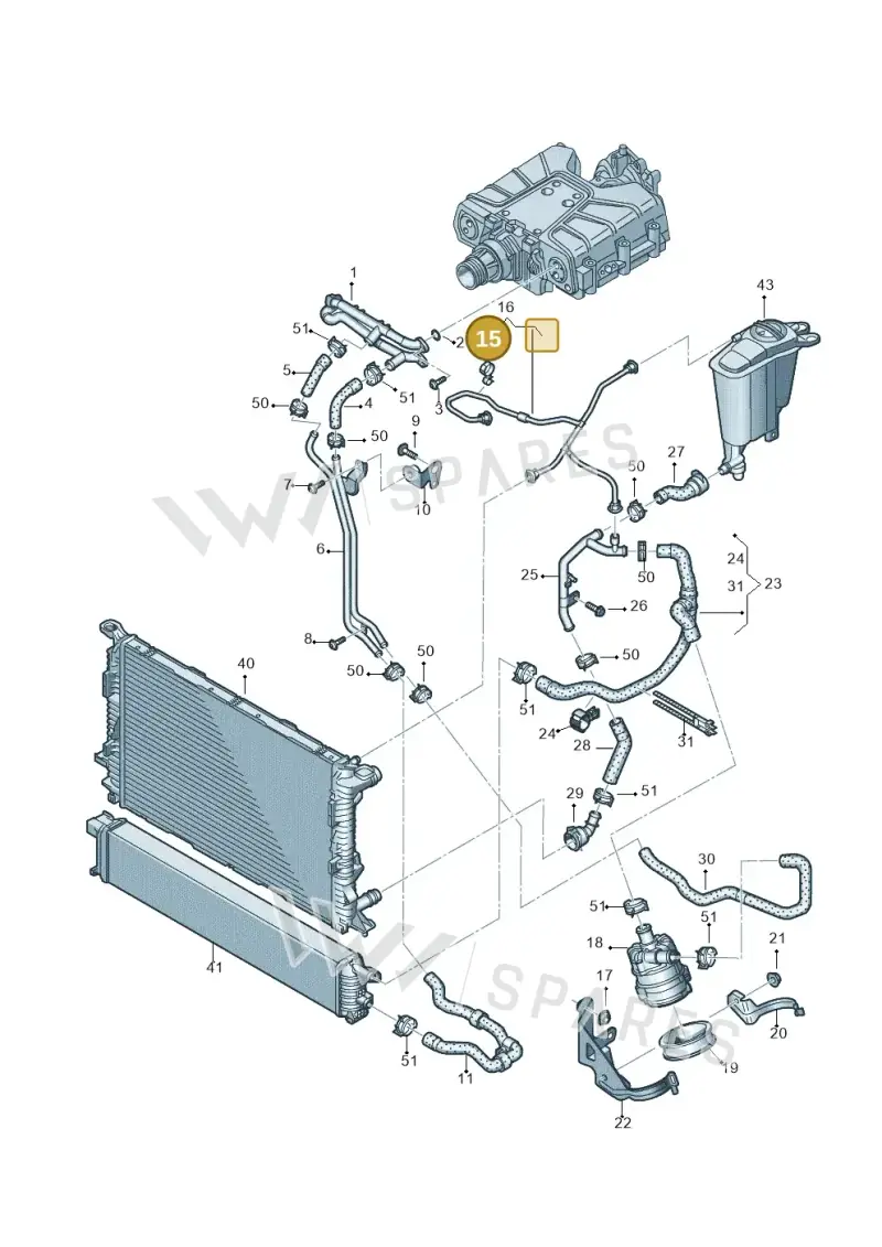 N10767001 — Audi A5 Sportback (2011-2017) diagram 736121640, position 15