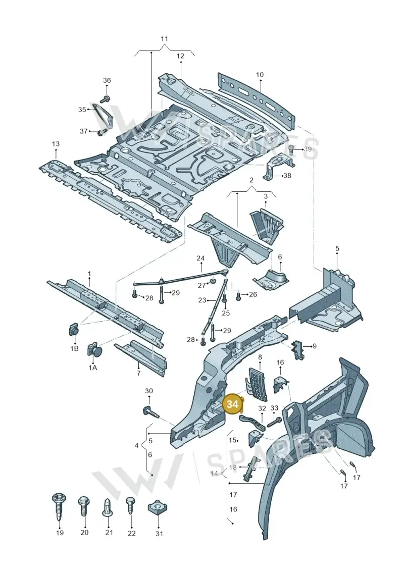 N10773401 — Audi Q7 qu. 3.0 TDI (2015-2019) diagram 859803000, position 34