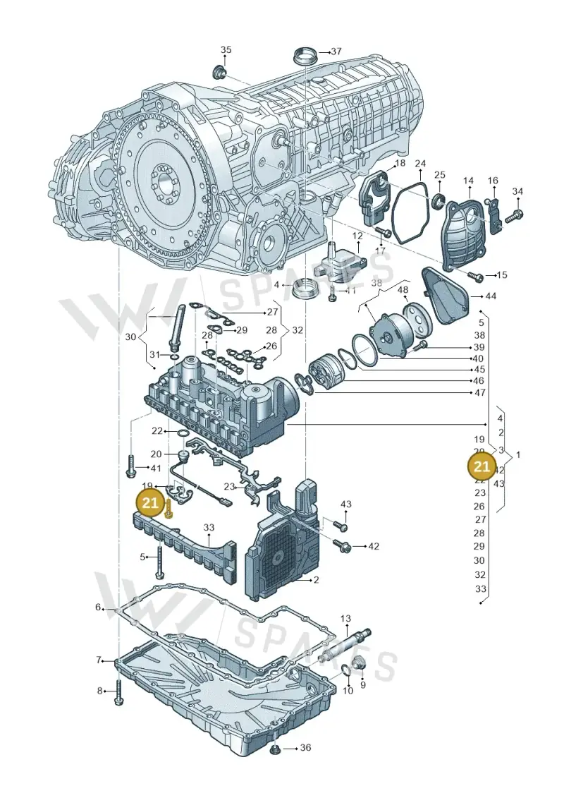 N10787601 — Audi A6 2.0 tdi (2010-2015) diagram 717325810, position 21