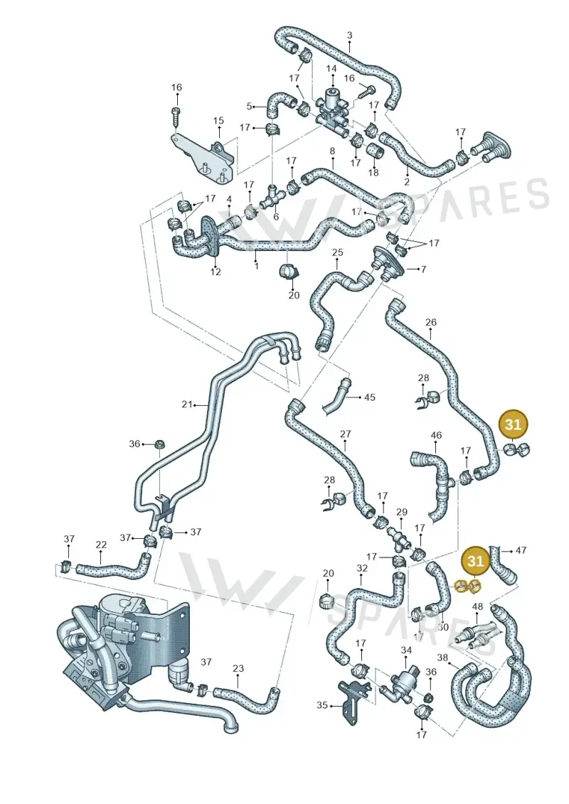 N10788801 — Audi A5 Sportback (2011-2017) diagram 724261250, position 31
