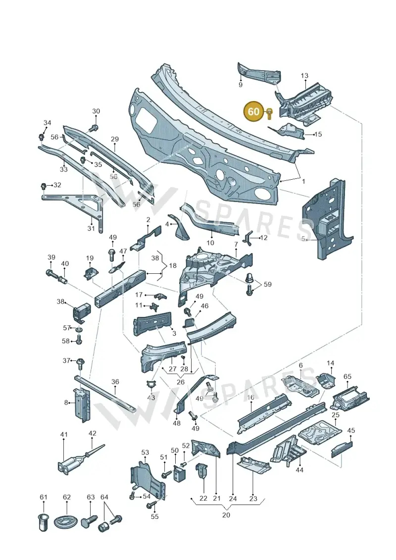 N10794401 — Audi Q7 qu. 3.0 TDI (2015-2019) diagram 859805000, position 60