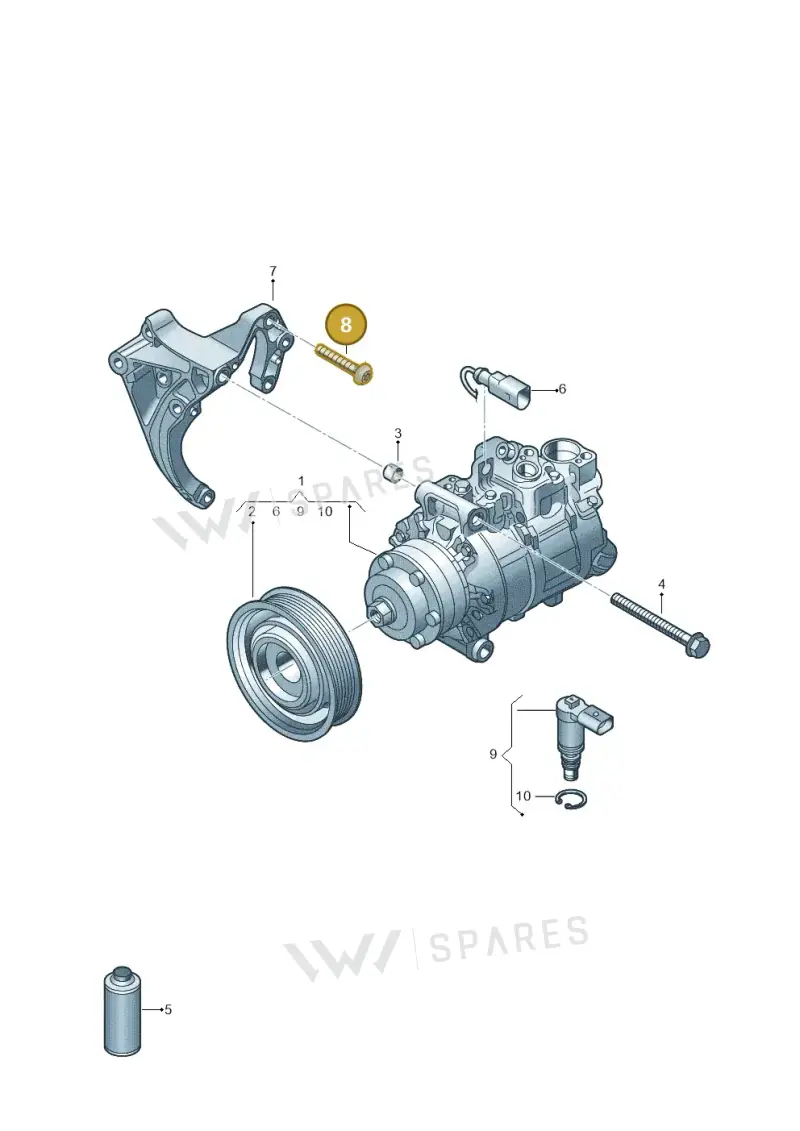 N10797601 — Audi A6 2.0 (2018-) diagram 849260250, position 8