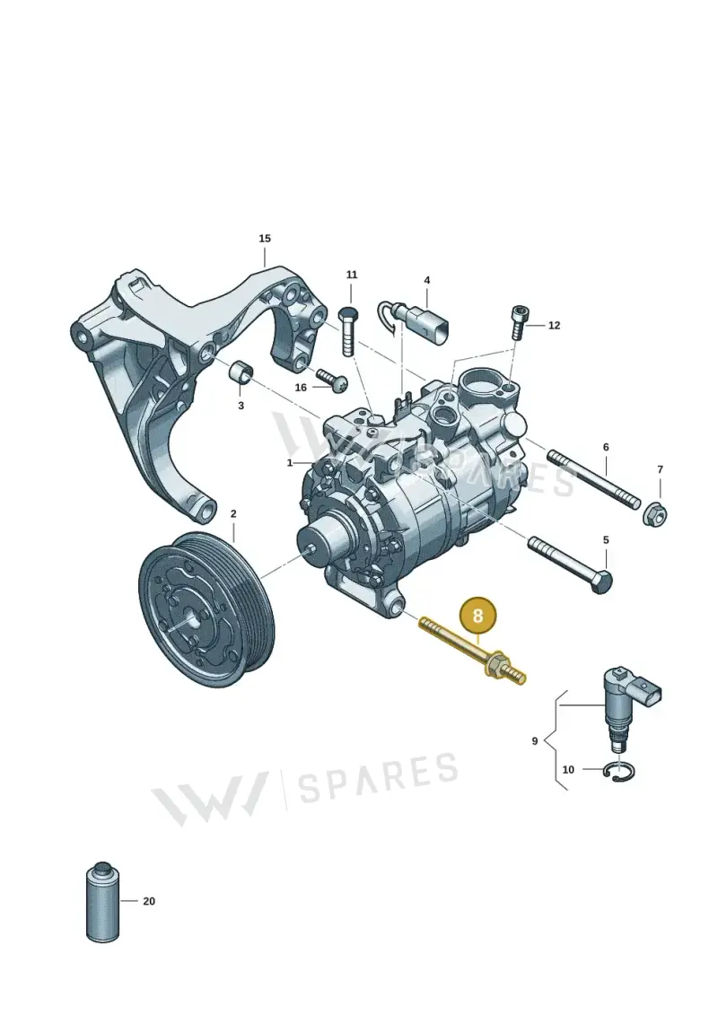 N10797601 — Audi A5 Avant 2.0 (2024-) diagram 8wk260100, position 8
