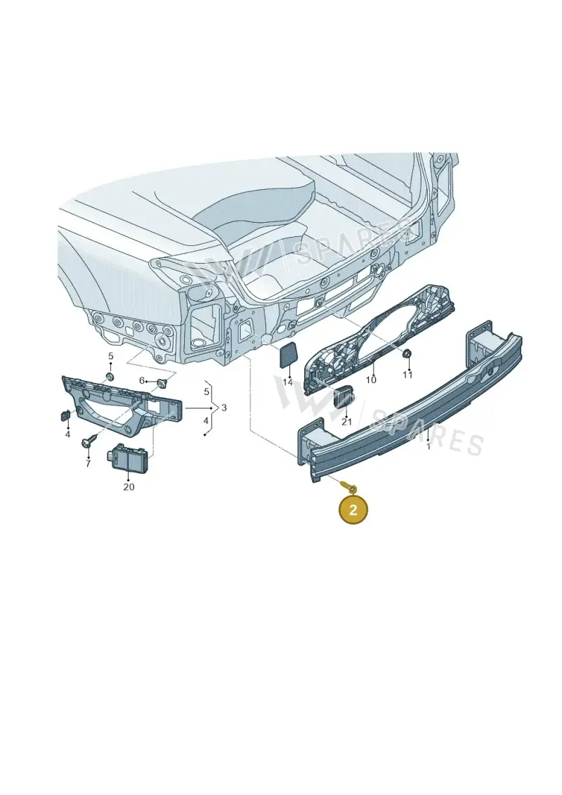N10797801 — Audi A8L (2017-2022) diagram 838807500, position 2