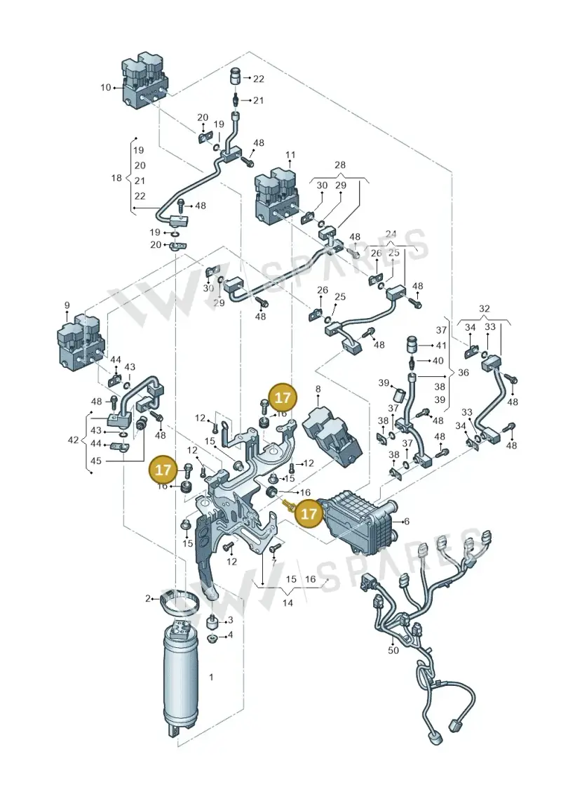 N10805001 — Audi Q4 Sportback (2021-2022) diagram 10a260600, position 17