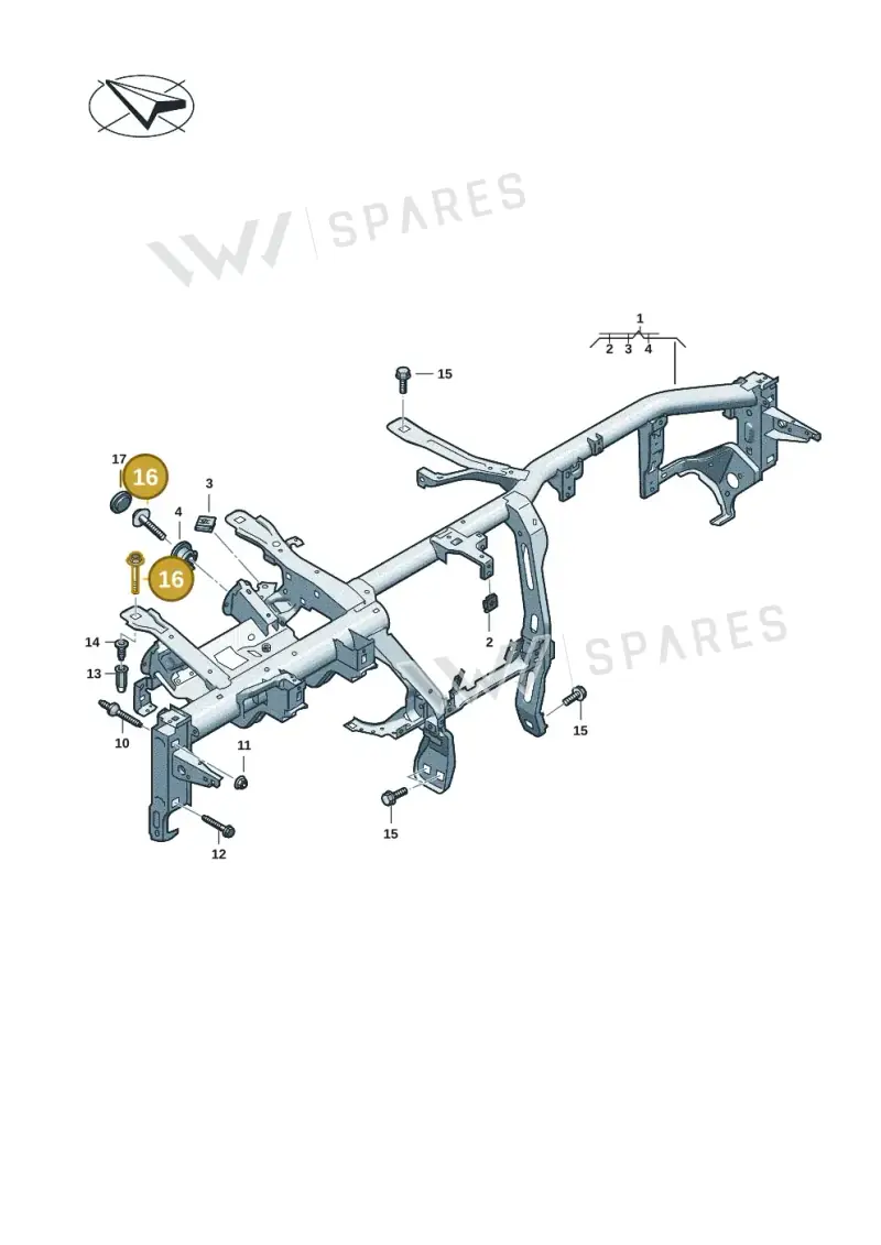 N10810301 — Audi A5 Limo 2.0 (2024-) diagram 8wk857000, position 16