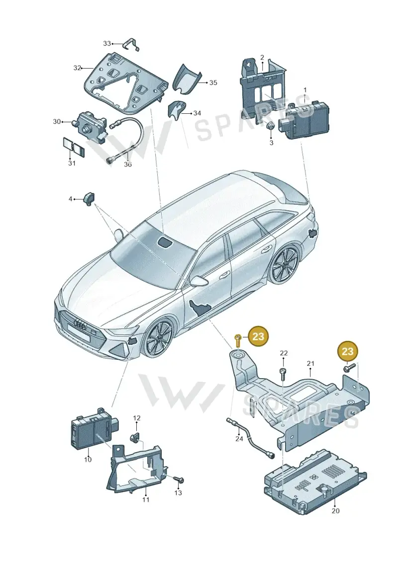 N10816201 — Audi RS6 Avant (2019-) diagram 537907220, position 23