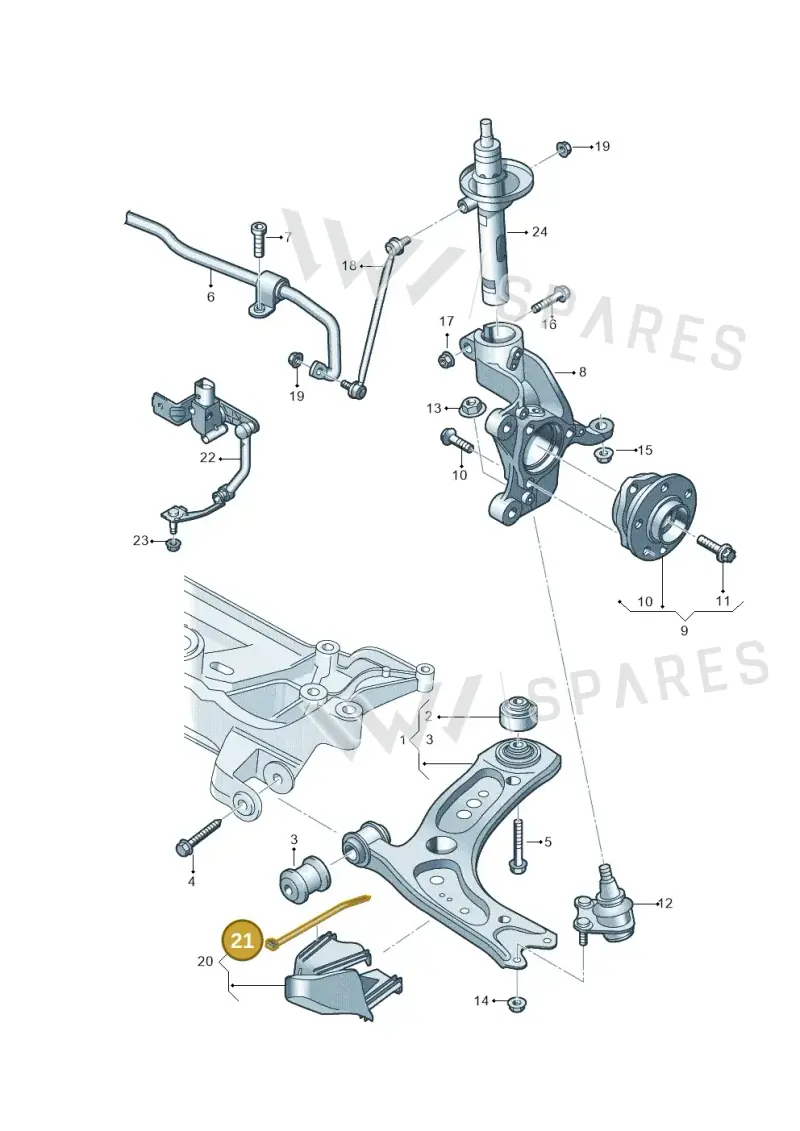 N10821901 — Audi RS3 Limousine (2017-2020) diagram 853407000, position 21