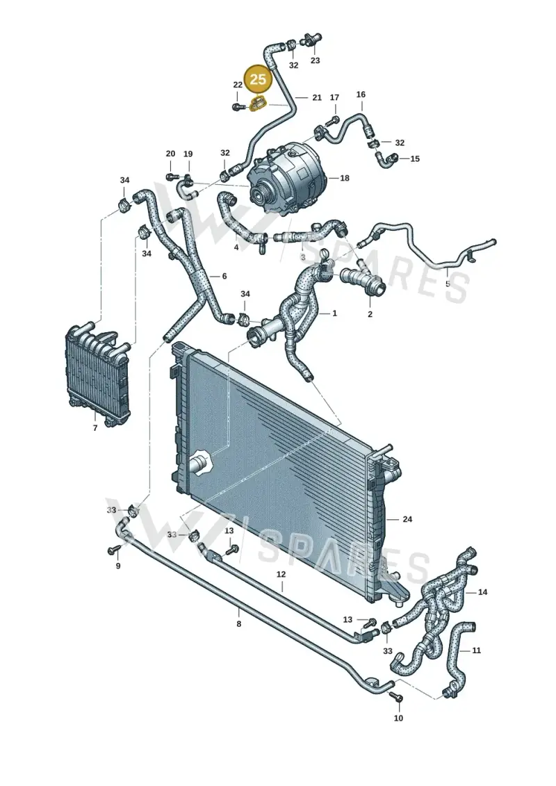 N10845201 — Audi A6 2.0 (2018-) diagram 435121086, position 25