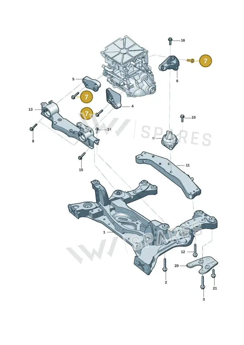 N10866001 — Audi Q5 e-tron (2021-) diagram 11d199020, position 7